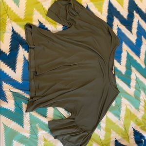 no comment NY•LA navy green shirt